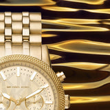  Shop Authentic Michael Kors Hutton Chronograph Gold Dial Gold Steel Strap Watch For Men - MK8953 - Luxxuri