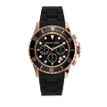 Shop Authentic Michael Kors Everest Chronograph Black Dial Black Silicone Strap Watch For Men - MK9055 - Luxxuri