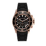  Shop Authentic Michael Kors Everest Chronograph Black Dial Black Silicone Strap Watch For Men - MK9055 - Luxxuri