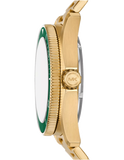  Shop Authentic Michael Kors Maritime Analog Green Dial Gold Steel Strap Watch for Men - MK9162 - Luxxuri
