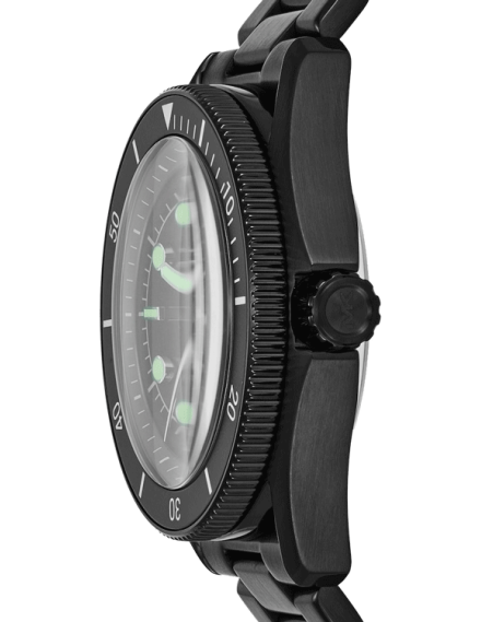 Michael Kors Maritime Three Hand Black Dial Black Steel Strap Watch for Men - MK9181