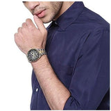  Shop Authentic Michael Kors Layton Chronograph Black Dial Two Tone Steel Strap Watch For Men - MK8784 - Luxxuri