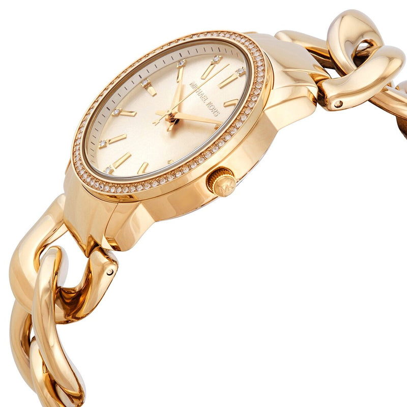 Shop Authentic Michael Kors Nini Three Hand Gold Dial Gold Steel Strap Watch For Women - MK3235 - Luxxuri
