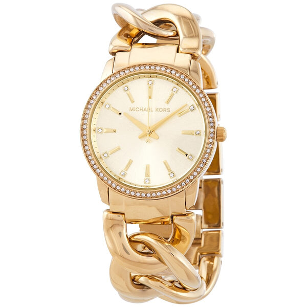  Shop Authentic Michael Kors Nini Three Hand Gold Dial Gold Steel Strap Watch For Women - MK3235 - Luxxuri