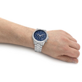  Shop Authentic Michael Kors Slim Runway Chronograph Blue Dial Silver Steel Strap Watch For Men - MK8917 - Luxxuri