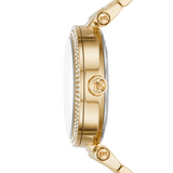  Shop Authentic Michael Kors Parker Analog Crystals Gold Dial Gold Steel Strap Watch For Women - MK7283 - Luxxuri