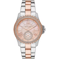  Shop Authentic Michael Kors Everest Three Hand Rose Gold Dial Two Tone Steel Strap Watch For Women - MK7402 - Luxxuri