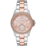  Shop Authentic Michael Kors Everest Three Hand Rose Gold Dial Two Tone Steel Strap Watch For Women - MK7402 - Luxxuri