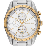  Shop Authentic Michael Kors Accelerator Chronograph White Dial Silver Steel Strap Watch For Men - MK9112 - Luxxuri