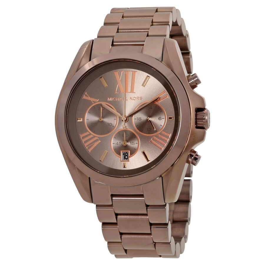  Shop Authentic Michael Kors Bradshaw Chronograph Brown Dial Brown Steel Strap Watch For Women - MK6247 - Luxxuri
