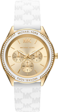  Shop Authentic Michael Kors Jessa Quartz Gold Dial White Silicone Strap Watch For Women - MK7267 - Luxxuri