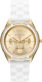  Shop Authentic Michael Kors Jessa Quartz Gold Dial White Silicone Strap Watch For Women - MK7267 - Luxxuri