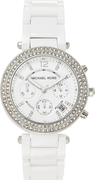  Shop Authentic Michael Kors Parker White Dial White Ceramic Strap Watch for Women - MK5654 - Luxxuri