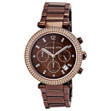  Shop Authentic Michael Kors Parker Chronograph Brown Dial Brown Steel Strap Watch For Women - MK5578 - Luxxuri