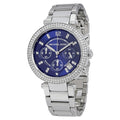  Shop Authentic Michael Kors Parker Chronograph Blue Dial Silver Steel Strap Watch for Women - MK6117 - Luxxuri