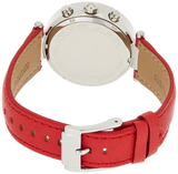  Shop Authentic Michael Kors Parker Silver Dial Red Leather Strap Watch for Women - MK2278 - Luxxuri