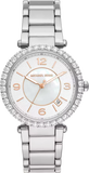 Shop Authentic Michael Kors Parker Three Hand Mother of Pearl White Dial Silver Steel Strap Watch For Women - MK4694 - Luxxuri