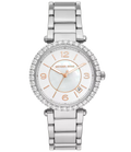  Shop Authentic Michael Kors Parker Three Hand Mother of Pearl White Dial Silver Steel Strap Watch For Women - MK4694 - Luxxuri