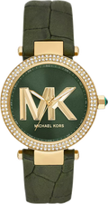  Shop Authentic Michael Kors Parker Green Dial Green Leather Strap Watch For Women - MK4724 - Luxxuri