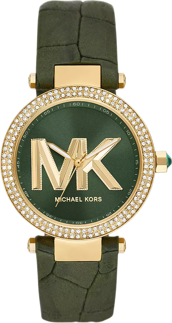  Shop Authentic Michael Kors Parker Green Dial Green Leather Strap Watch For Women - MK4724 - Luxxuri