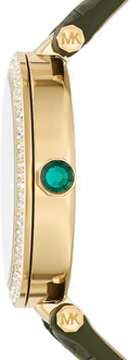  Shop Authentic Michael Kors Parker Green Dial Green Leather Strap Watch For Women - MK4724 - Luxxuri