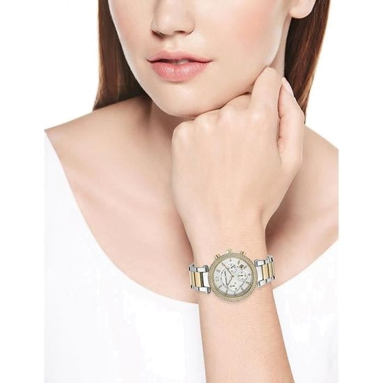  Shop Authentic Michael Kors Parker White Dial Two Tone Steel Strap Watch for Women - MK5626 - Luxxuri