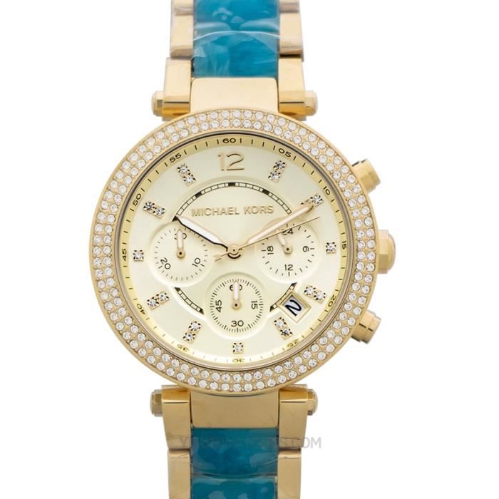  Shop Authentic Michael Kors Parker Gold Dial Two Tone Steel Strap Watch for Women - MK6364 - Luxxuri