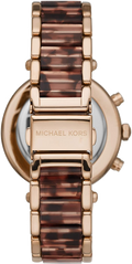 Michael Kors Parker Chronograph Rose Gold Dial Two Tone Steel Strap Watch For Women - MK6832