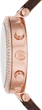  Shop Authentic Michael Kors Parker Chronograph White Dial Brown Leather Strap Watch For Women - MK6917 - Luxxuri