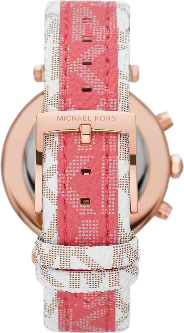  Shop Authentic Michael Kors Parker Chronograph White Dial Two Tone Leather Strap Watch For Women - MK6951 - Luxxuri