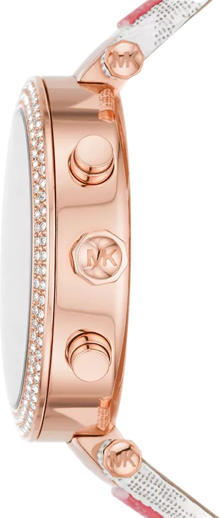  Shop Authentic Michael Kors Parker Chronograph White Dial Two Tone Leather Strap Watch For Women - MK6951 - Luxxuri