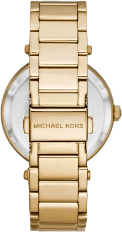  Shop Authentic Michael Kors Parker Analog Crystals Gold Dial Gold Steel Strap Watch For Women - MK7283 - Luxxuri