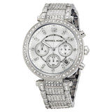  Shop Authentic Michael Kors Parker Mother of Pearl Dial Diamonds Silver Steel Strap Watch for Women - MK5572 - Luxxuri