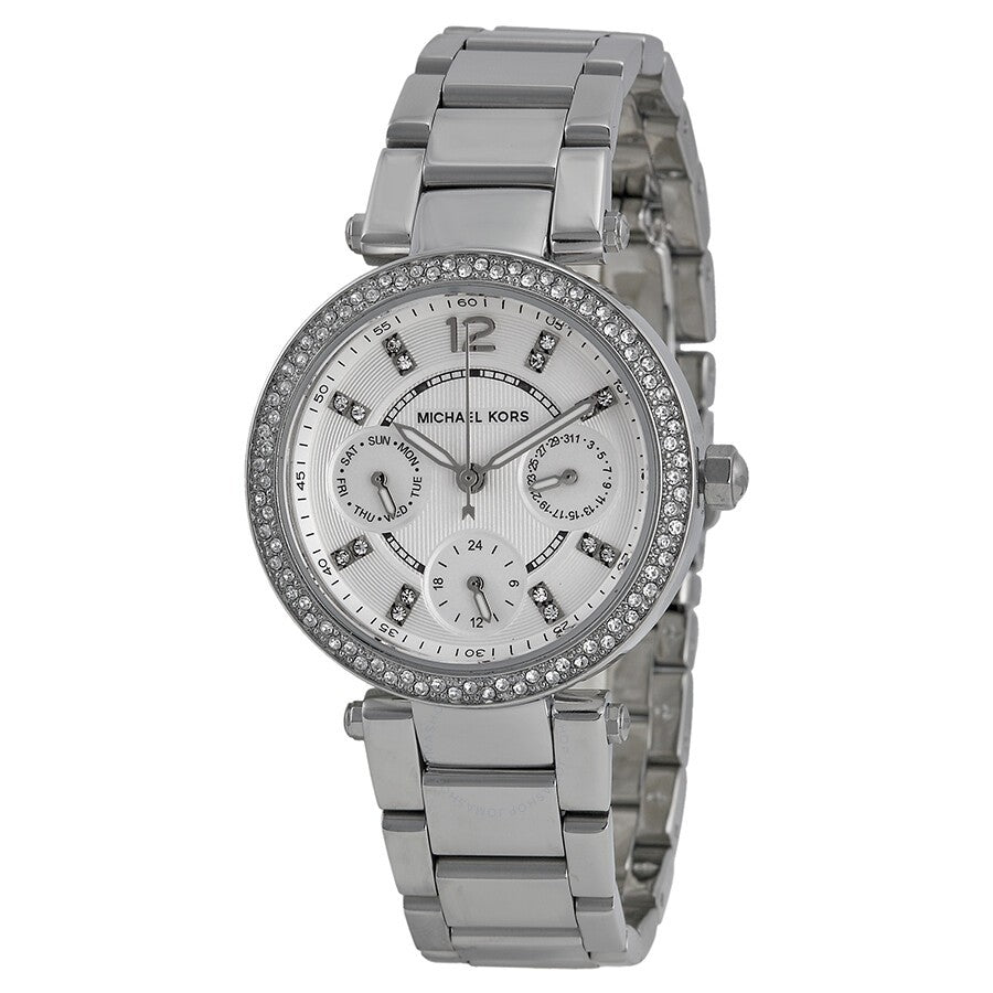  Shop Authentic Michael Kors Parker Silver Dial Silver Steel Strap Watch for Women - MK5615 - Luxxuri
