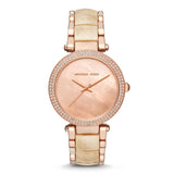  Shop Authentic Michael Kors Parker Mother of Pearl Pink Dial Two Tone Steel Strap Watch for Women - MK6492 - Luxxuri