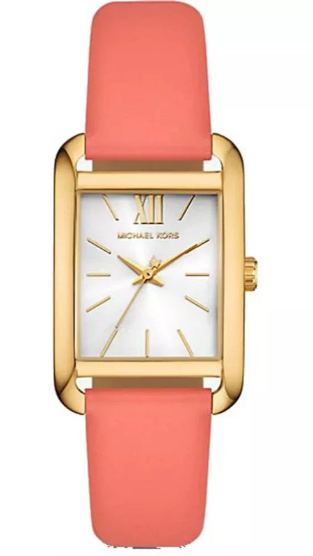  Shop Authentic Michael Kors Petite Monroe White Dial Orange Leather Strap Watch for Women - MKO1060 - Luxxuri