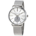  Shop Authentic Michael Kors Portia Silver Dial Silver Mesh Bracelet Watch for Women - MK3843 - Luxxuri