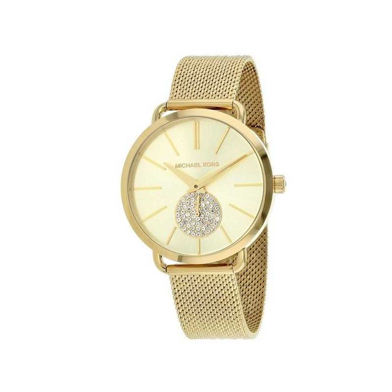  Shop Authentic Michael Kors Portia Gold Dial Gold Mesh Bracelet Watch for Women - MK3844 - Luxxuri