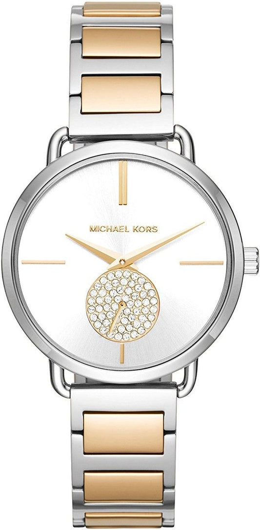  Shop Authentic Michael Kors Silver Dial Two Tone Steel Strap Watch for Women - MK3679 - Luxxuri