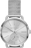  Shop Authentic Michael Kors Portia Silver Dial Silver Mesh Bracelet Watch for Women - MK3843 - Luxxuri