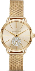  Shop Authentic Michael Kors Portia Gold Dial Gold Mesh Bracelet Watch for Women - MK3844 - Luxxuri