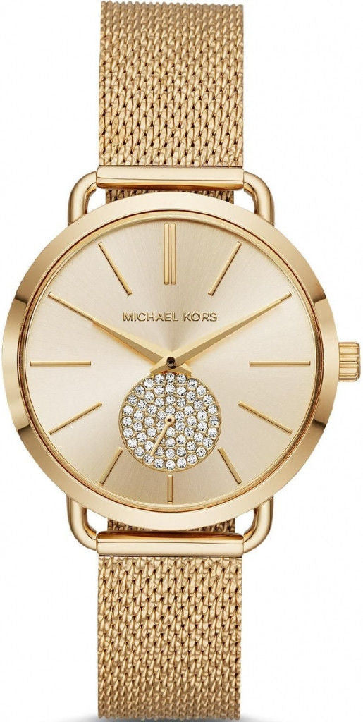  Shop Authentic Michael Kors Portia Gold Dial Gold Mesh Bracelet Watch for Women - MK3844 - Luxxuri