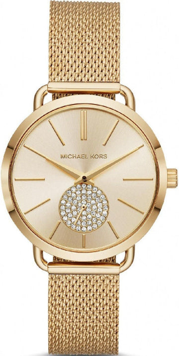 Shop Authentic Michael Kors Portia Gold Dial Gold Mesh Bracelet Watch for Women - MK3844 - Luxxuri