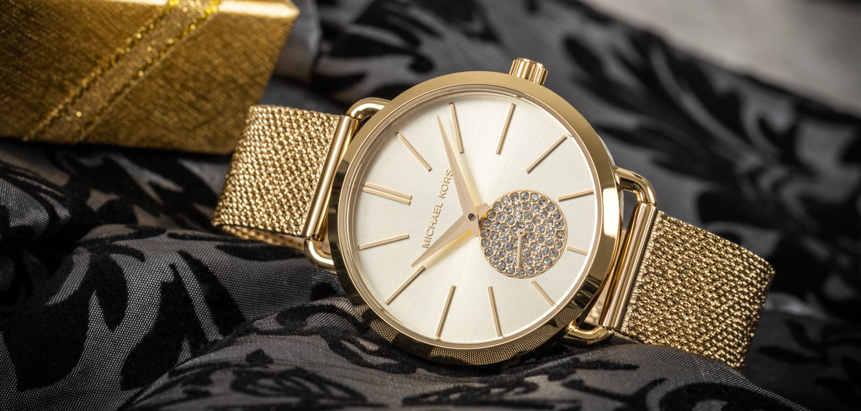  Shop Authentic Michael Kors Portia Gold Dial Gold Mesh Bracelet Watch for Women - MK3844 - Luxxuri