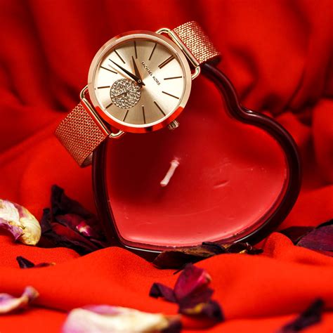  Shop Authentic Michael Kors Portia Rose Gold Dial Rose Gold Mesh Bracelet Watch for Women - MK3845 - Luxxuri