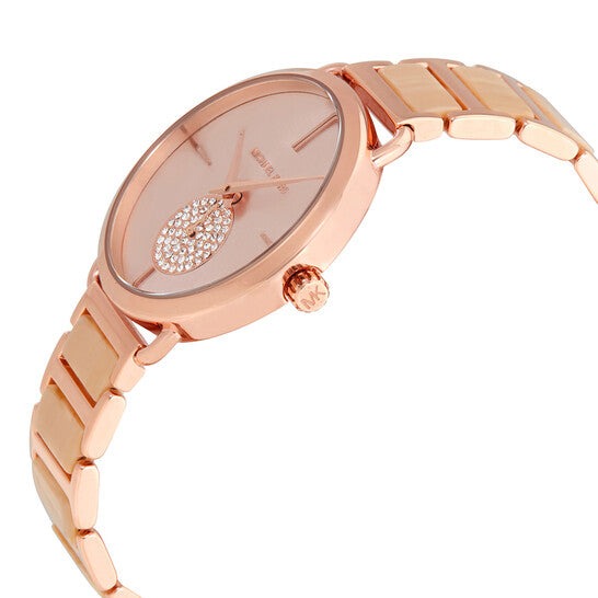  Shop Authentic Michael Kors Portia Quartz Rose Gold Dial Rose Gold Steel Strap Watch For Women - MK3678 - Luxxuri