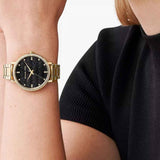 Shop Authentic Michael Kors Pyper Three-Hand Black Dial Gold Steel Strap Watch For Women - MK4593 - Luxxuri