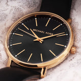  Shop Authentic Michael Kors Pyper Black Dial Black Leather Strap Watch For Women - MK2747 - Luxxuri