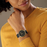  Shop Authentic Michael Kors Pyper Black Dial Black Leather Strap Watch For Women - MK2747 - Luxxuri