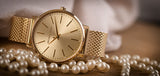  Shop Authentic Michael Kors Pyper Quartz Gold Dial Gold Mesh Strap Watch For Women - MK4339 - Luxxuri